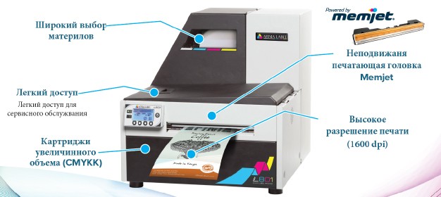 L801 Промышленный цветной принтер этикеток
