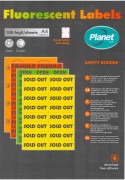 Бумага "PLANET" самокл флуоресцентные. универ./наклейки А4/20л (210х297)/1ч ОРАНЖЕВЫЕ
